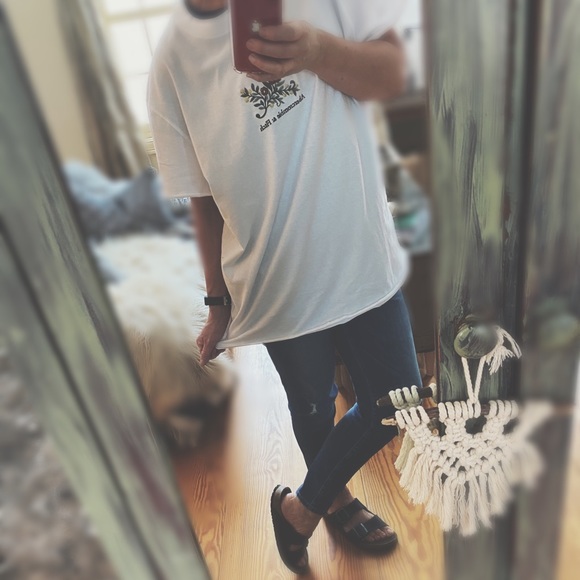 Abercrombie & Fitch Custom Cutoff Graphic Tee Floral White XXL - Picture 8 of 12